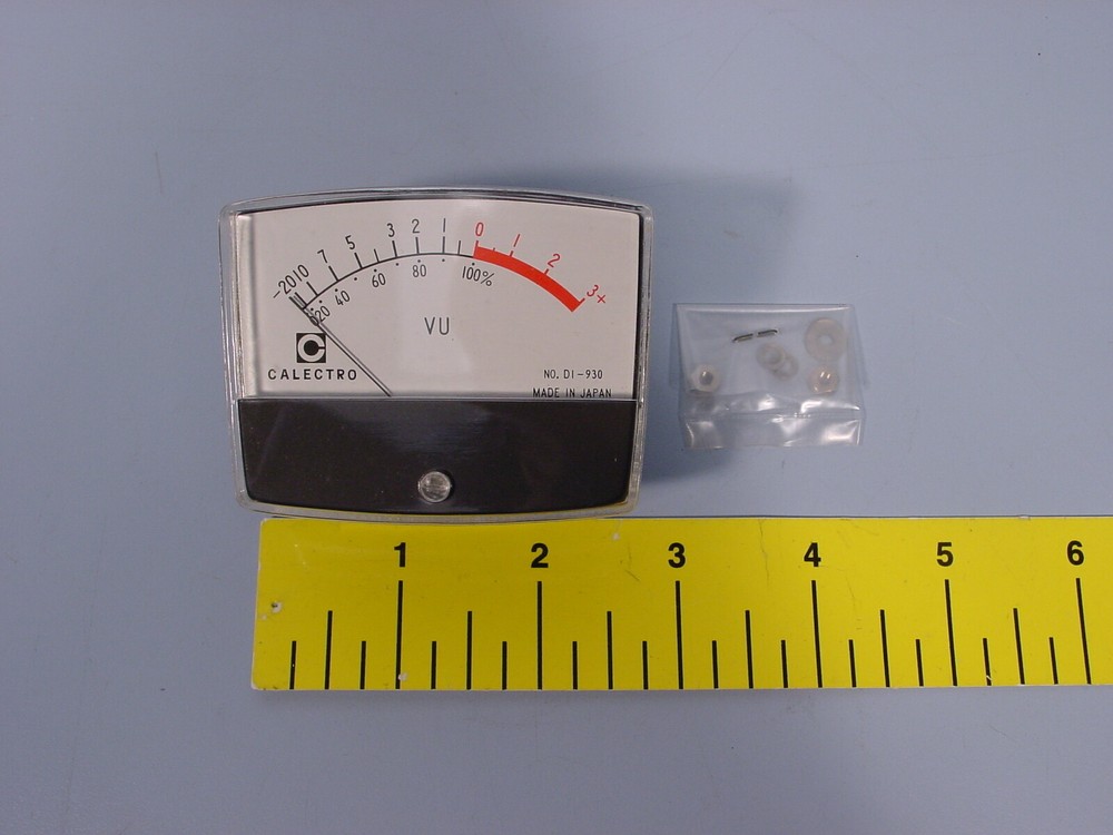New Old Stock Calectro DI-930 Precision Meter, "VU" Meter