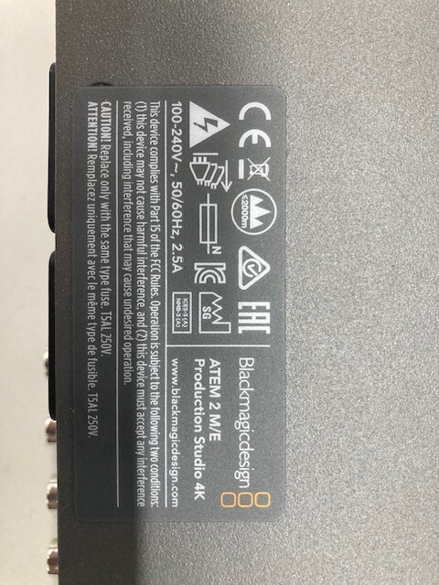 ATEM 2 M/E Production Studio 4K BlackMagic