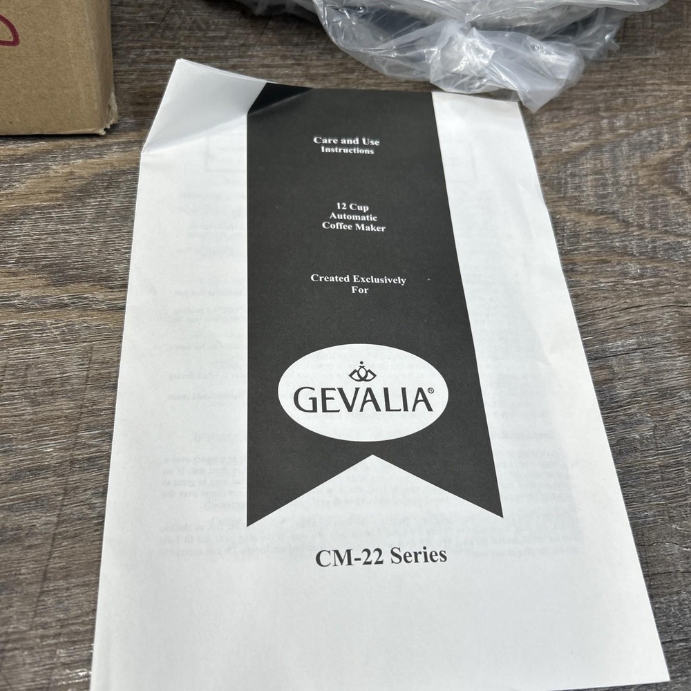 Gevalia Kaffe CM-22 J72 Black 12 Cup Programmable Coffee Maker New Open Box