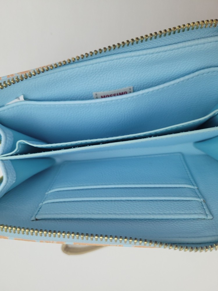 Mossimo Wallet Womens Zip Up Oranges Blue