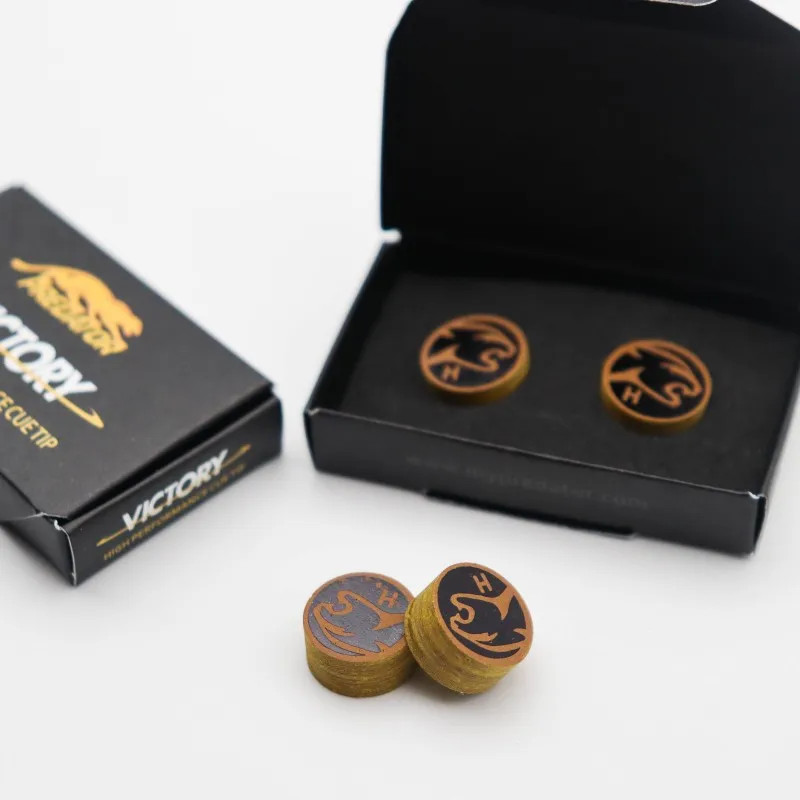 14mm Pool Cue Tips 2pcs Pack - Optional Hard/Medium/Soft 8-Layer Tips Billiard A