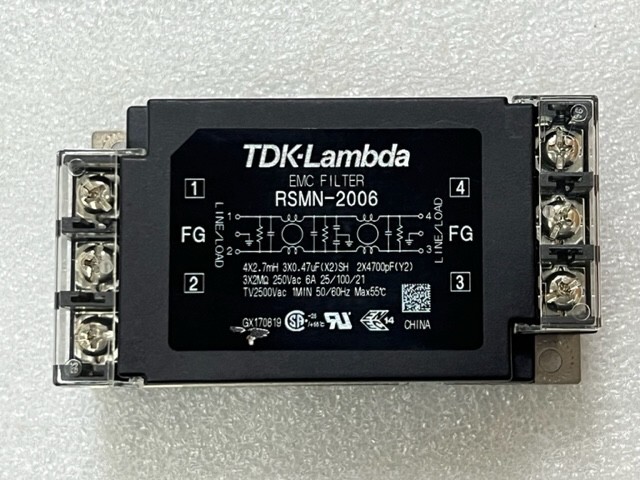 TDK-Lambda RSMN-2006 Power Line EMC Filter Used
