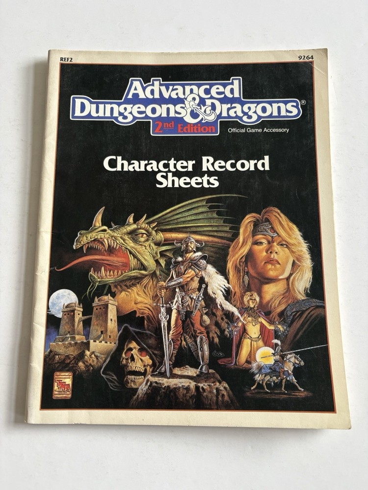Advanced Dungeons and Dragons Character Record Sheets TSR 1989