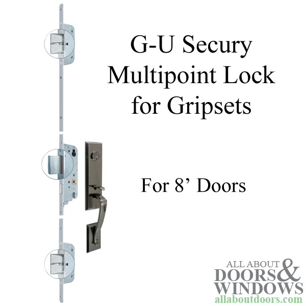 Secury Automatic Multipoint Lock 8' Doors Gripset 60mm SS