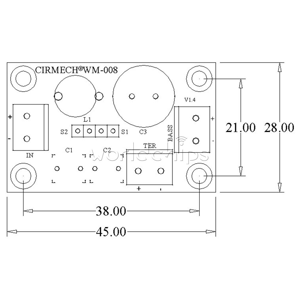 HIFI Speaker High and Low Frequency Two-way Divider Module DIY Audio Crossover