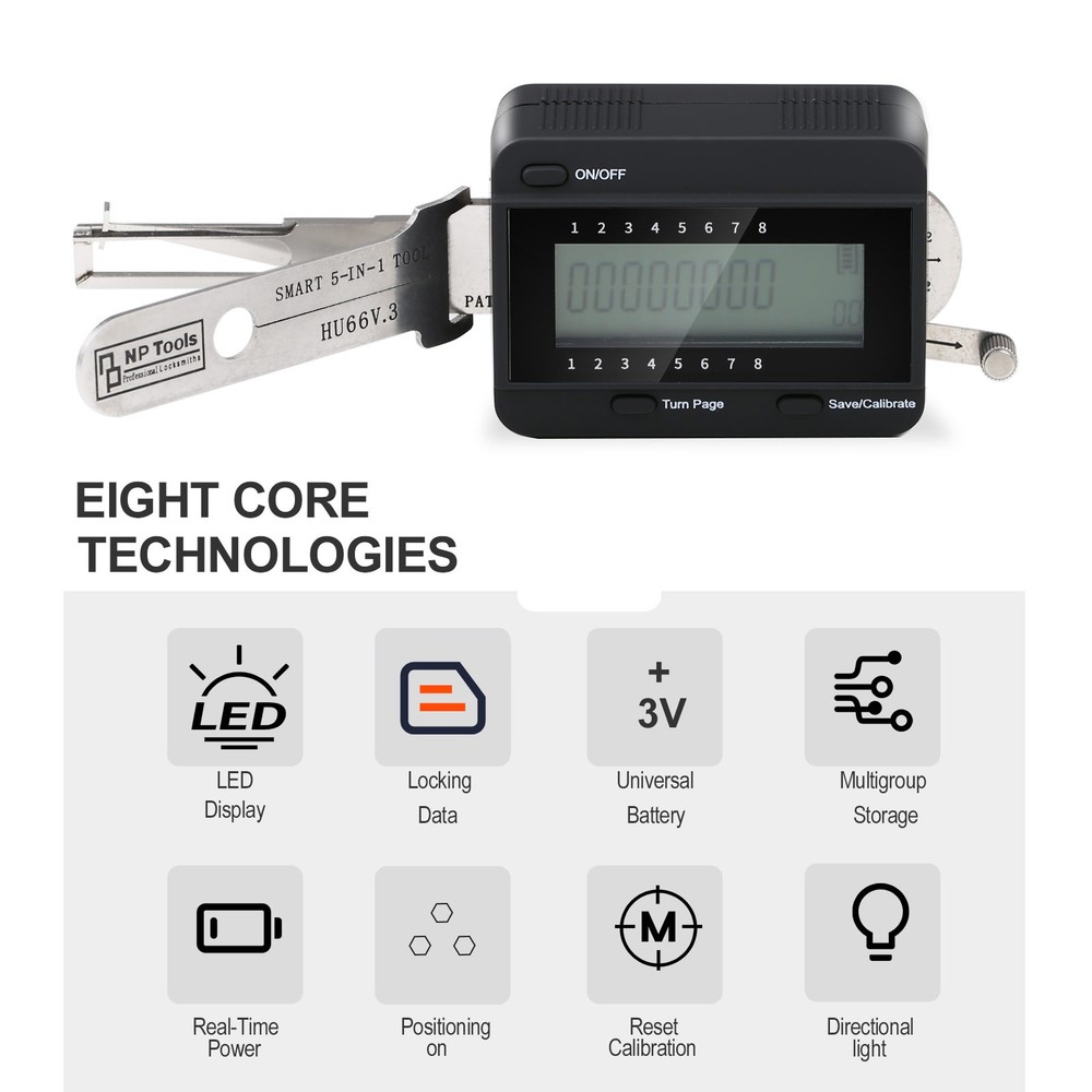 5-In-1 Smart Decoder HU66V.3 NP Tool Code Reading Storage FOR HU66 Automotive