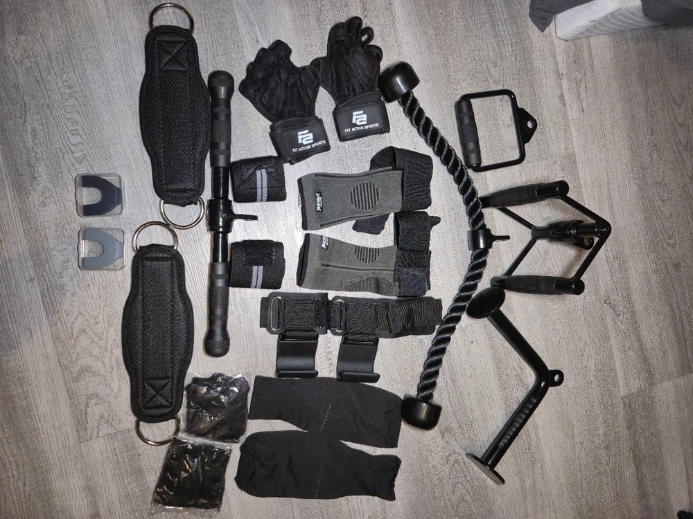 Huge Gym Cable Attachments Bundle + Lifting Gear + Jaw Exercisers + Compression