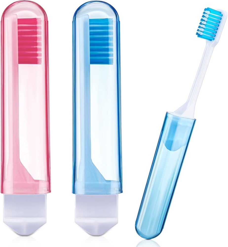 Individually Wrapped Travel Toothbrush Set - Soft Mini Brushes for Couples