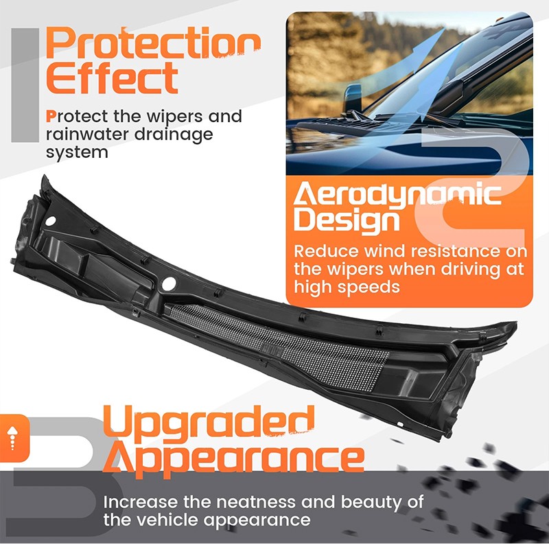 Windshield Wiper Cowl Grille Panel For 2008-2020 Dodge Grand Caravan 5113548AC