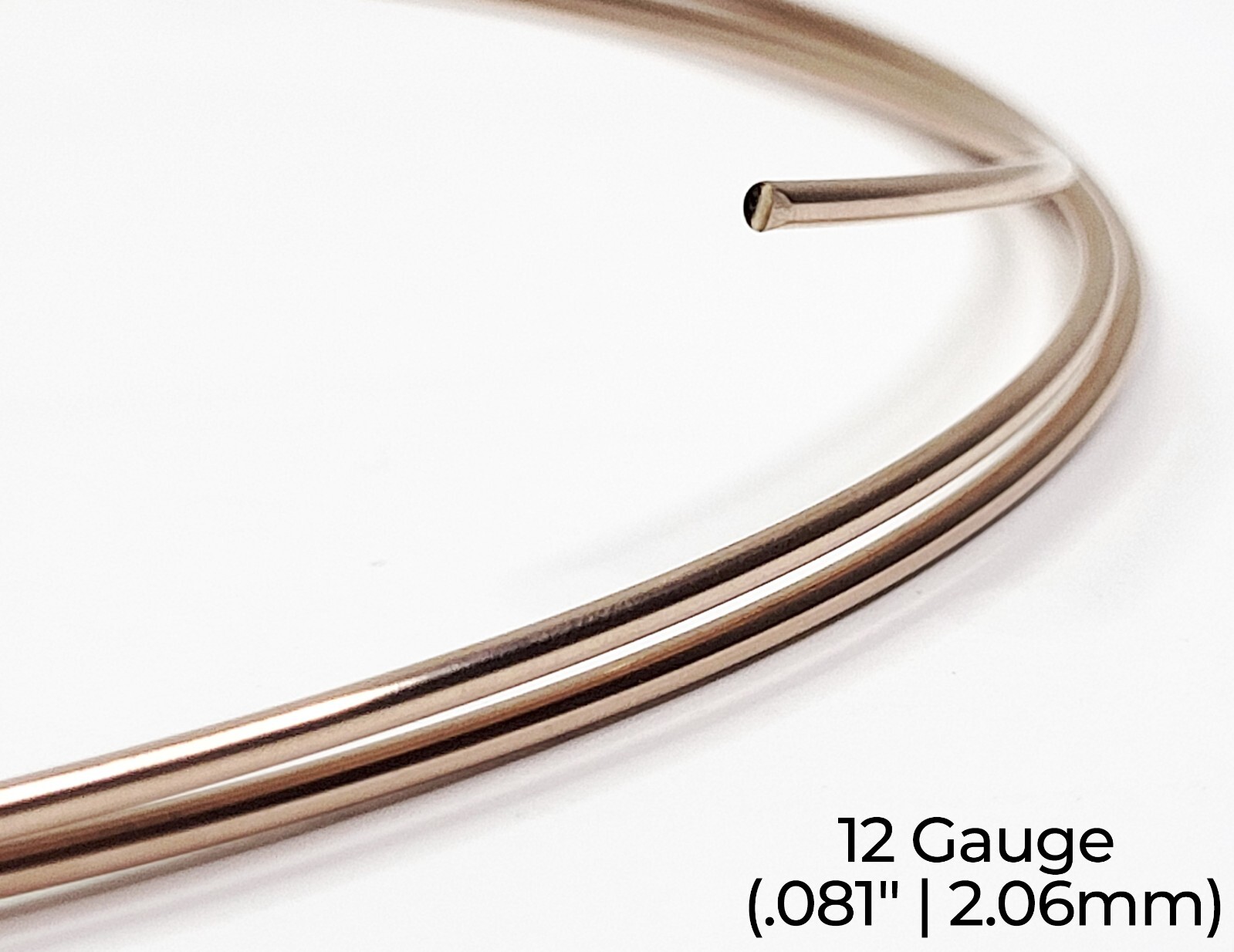 14/20 Rose Gold-Filled Wire | Round | Dead Soft | 10-30 Gauge | 1-10 ft | USA