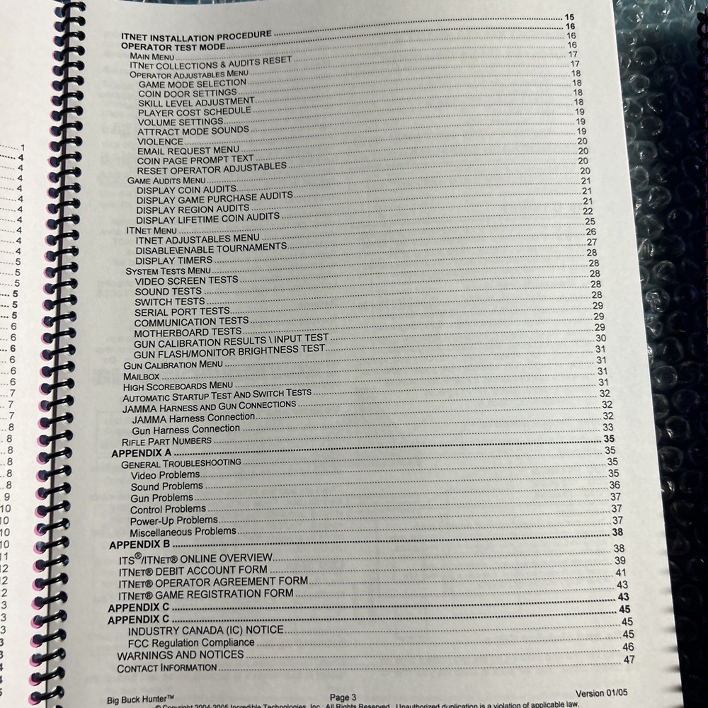BIG BUCK HUNTER 2006 arcade game manual