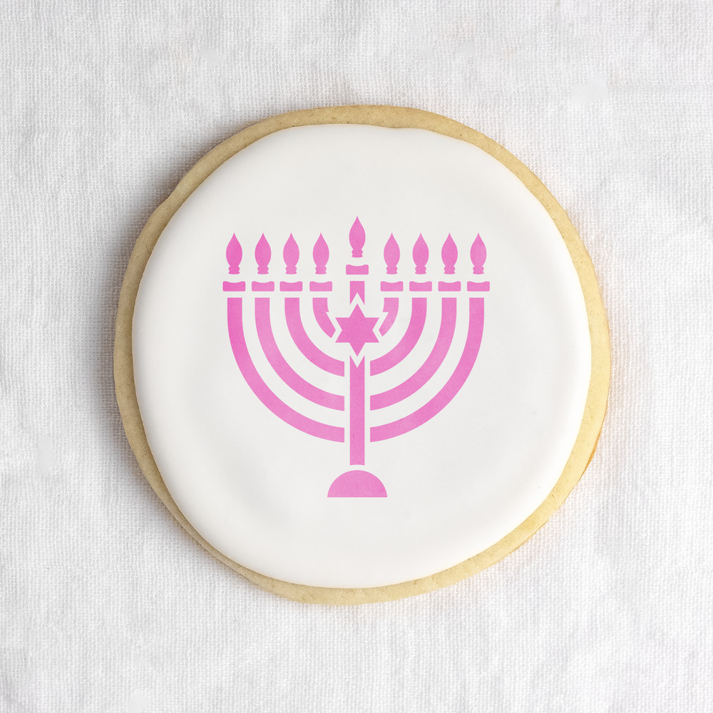 Hanukkah Candles Cookie Stencil - Durable & Reusable Mylar Stencils