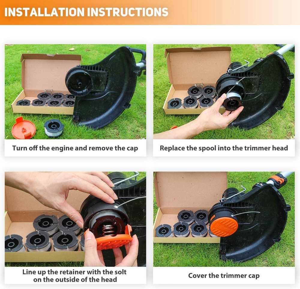 065 String Trimmer Line Replacement Spool Weed Eater Cap for Black and Decker