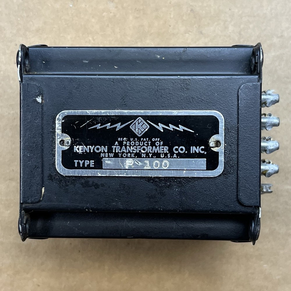 Nice Tested 30s Kenyon P100 Input Transformer , line matching 20db Gain Shielded