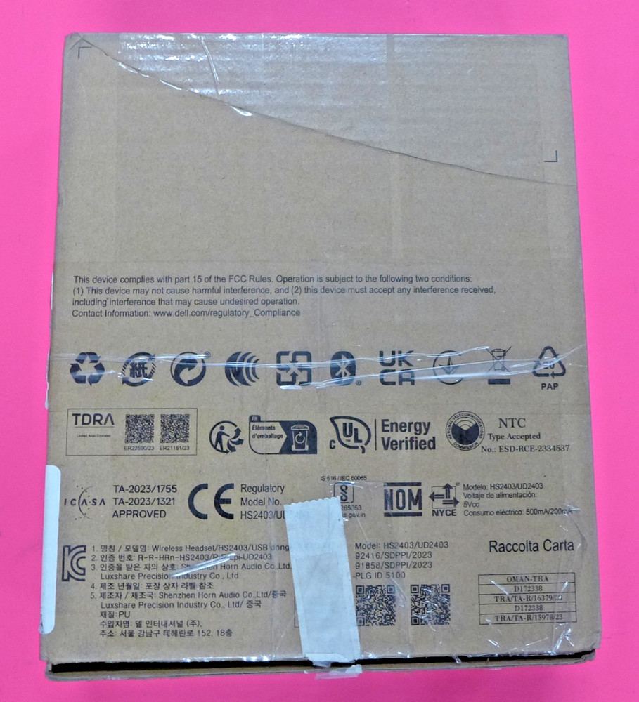 Dell Wireless Headset WL3024 NO INSTRUCTIONS RDH0C