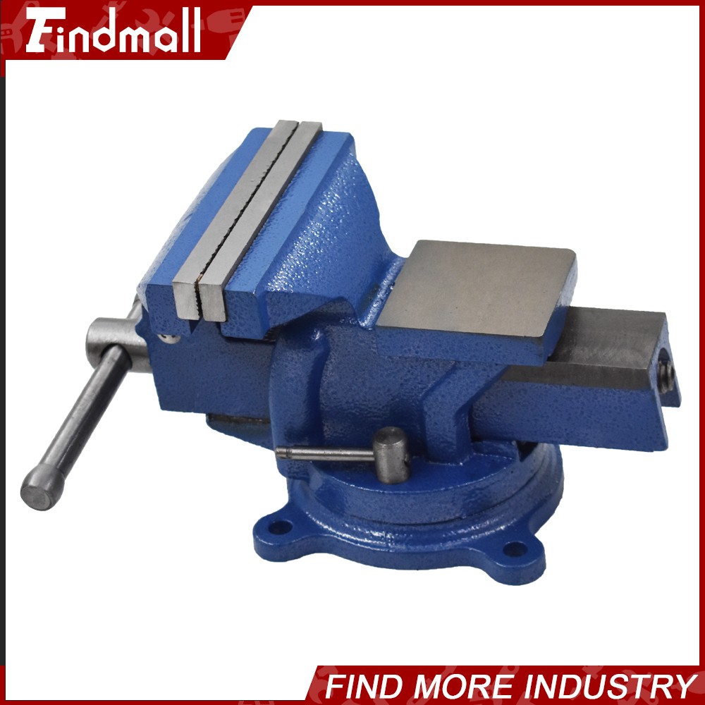 Findmall 4" Bench Vise with Anvil Swivel Locking Base Table top Clamp Vice