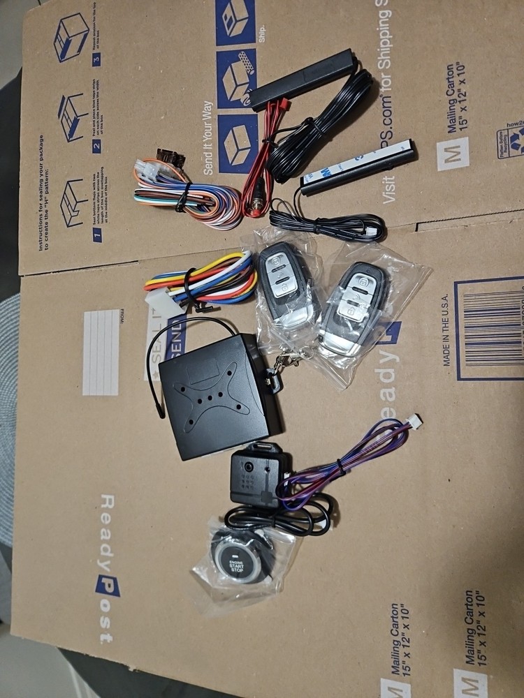 SnapFixMate Passive Keyless Entry Car Alarm System + Remote Engine Starter NEW