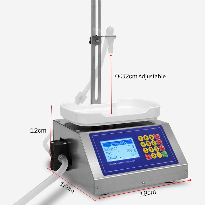 Automatic Liquid Filling Machine Digital Control Bottle Filler Adjustable 3000g