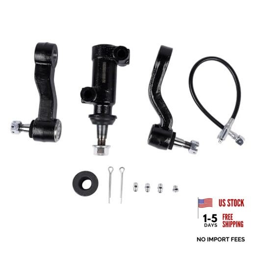 Front Idler Arm 3 Grooves Splines with Bracket & Pitman Arm Replacement for