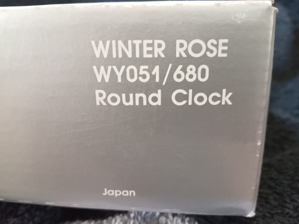 Studio Nova Lead Crystal Table Clock - Rose Pattern - Japan/Germany **NIB**