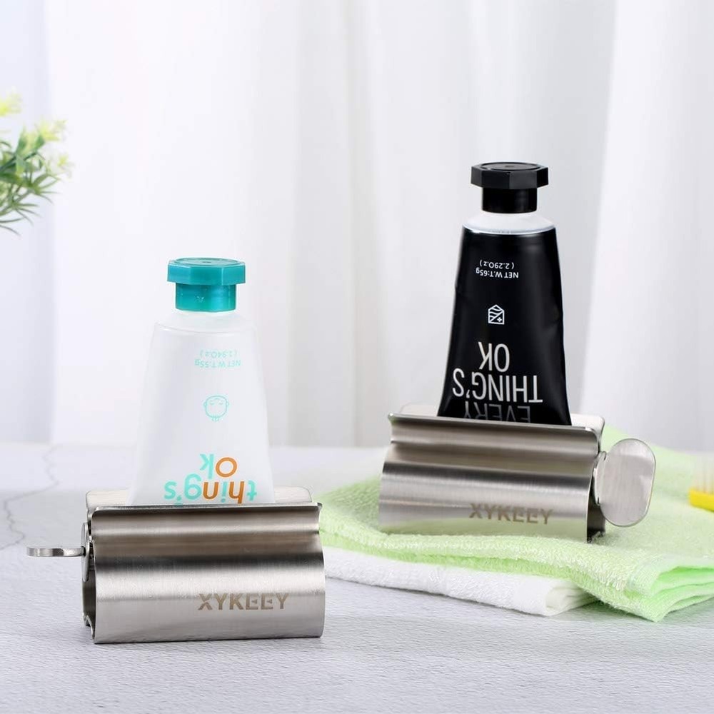 Set of 2 Heavy Duty Stainless Steel Toothpaste Squeezer Rollers
