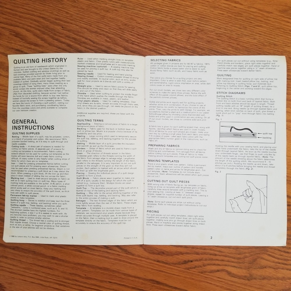 Quilting Booklets x3 Teach Yourself to Quilt Basic & Beginners Patchwork
