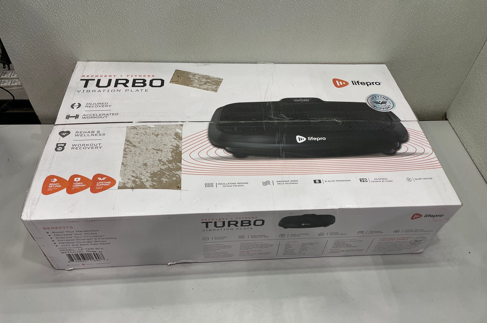 Lifepro Turbo Vibration Plate Exercise Machine, Black