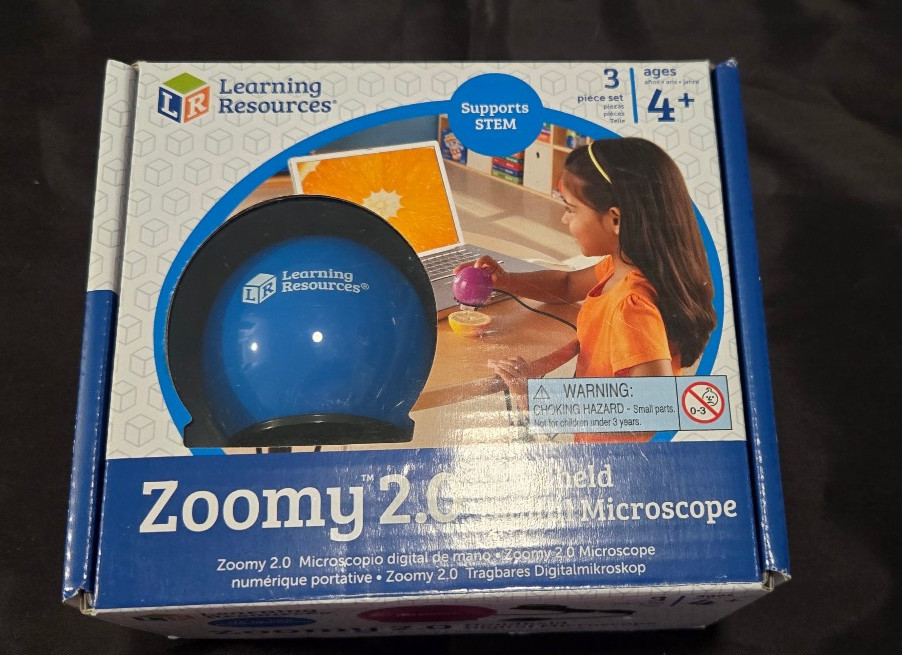 Learning Resources Zoomy 2.0 Handheld Digital Microscope STEM 54X Magnification