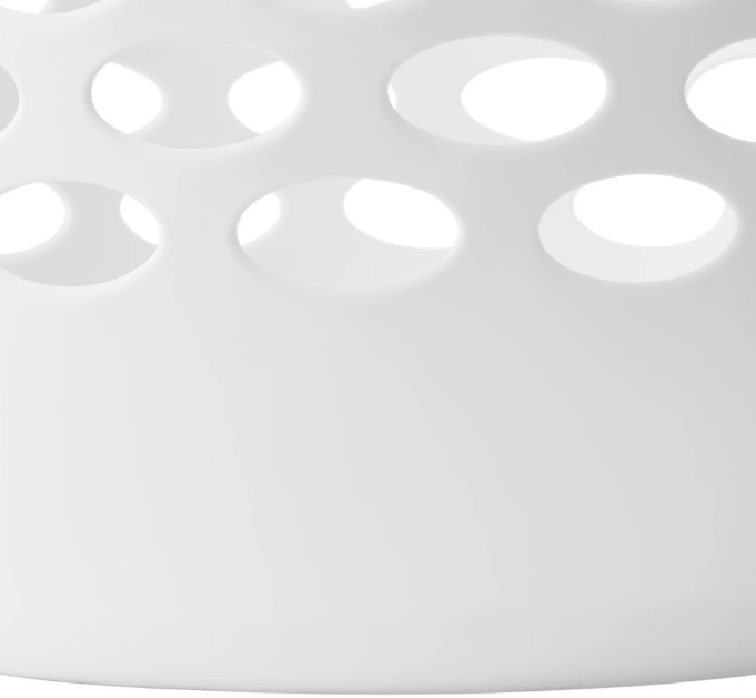 (3 pack) Mainstays Plastic Round Laundry Hamper, White, with Carrying Handles