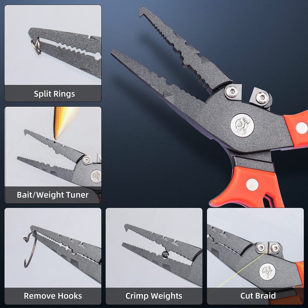 Fishing Pliers Kit for Anglers | Multipurpose Tool with Line Cutter & Extractor