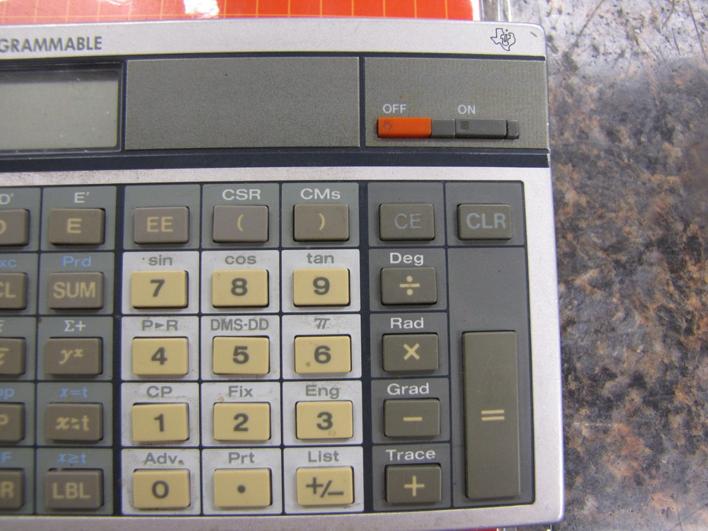 Texas Instruments TI-66 Programmable Electronic Calculator w/ Manual- Works