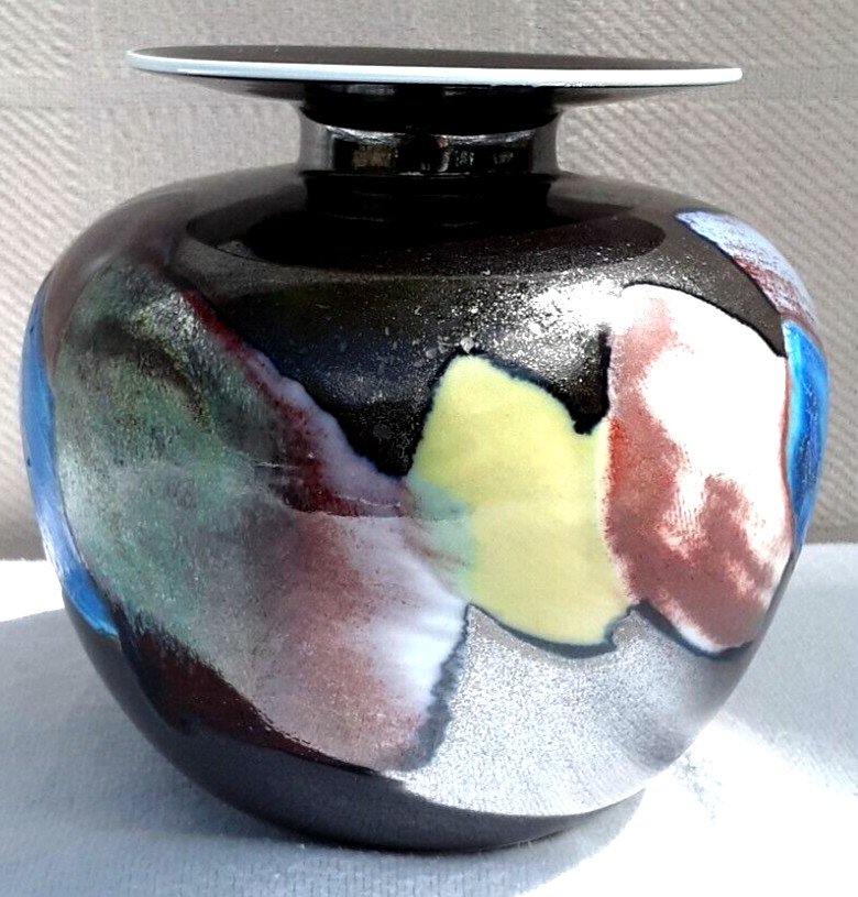 Studio Art Vase 5 1/4" tall signed MAR