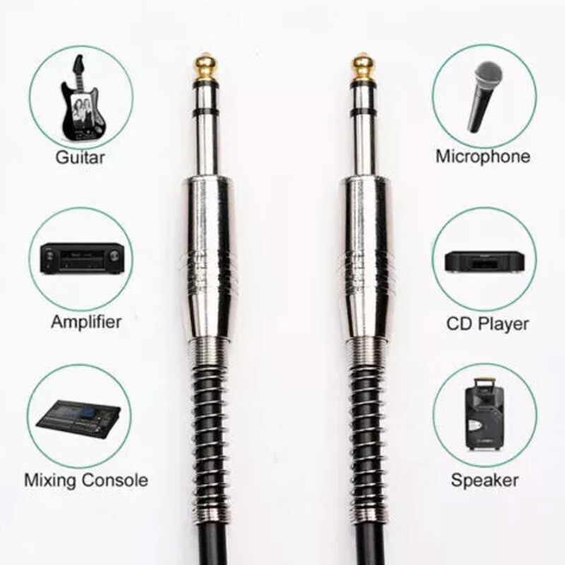 6ft NOISELESS Electric Guitar Bass Cable Pedal AMP Cord 1/4" USA KEYBOARD LOT