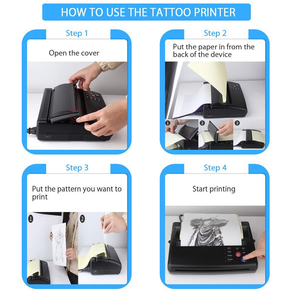 Tattoo Thermal Stencil Maker Tattoo Transfer Copier Printer Machine A4 &A5 Paper