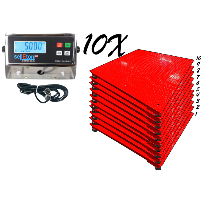 SellEton Multi-pack Floor Scales | SL-700-4040 | 40" x 40"