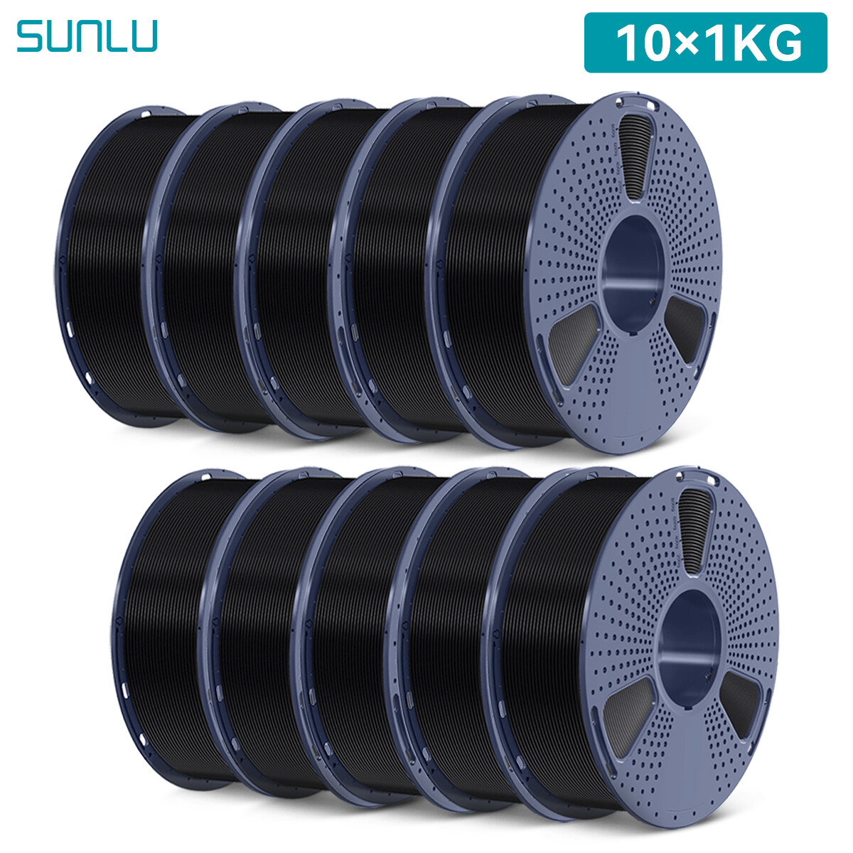 SUNLU 10×1KG 1.75MM PETG Filament High toughness 3D Printer Consumables