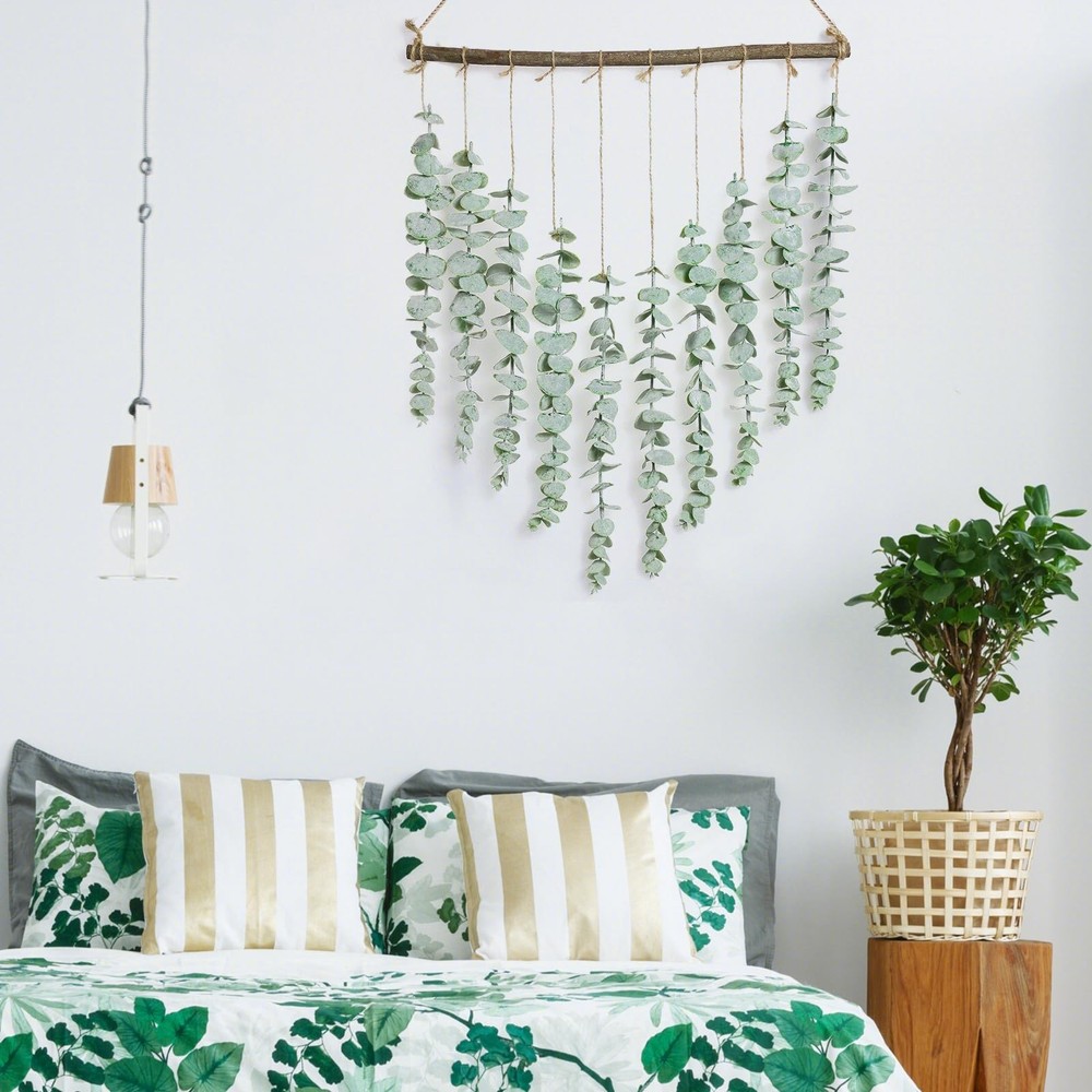 Bestjing Artificial Eucalyptus Wall Hanging Decor -