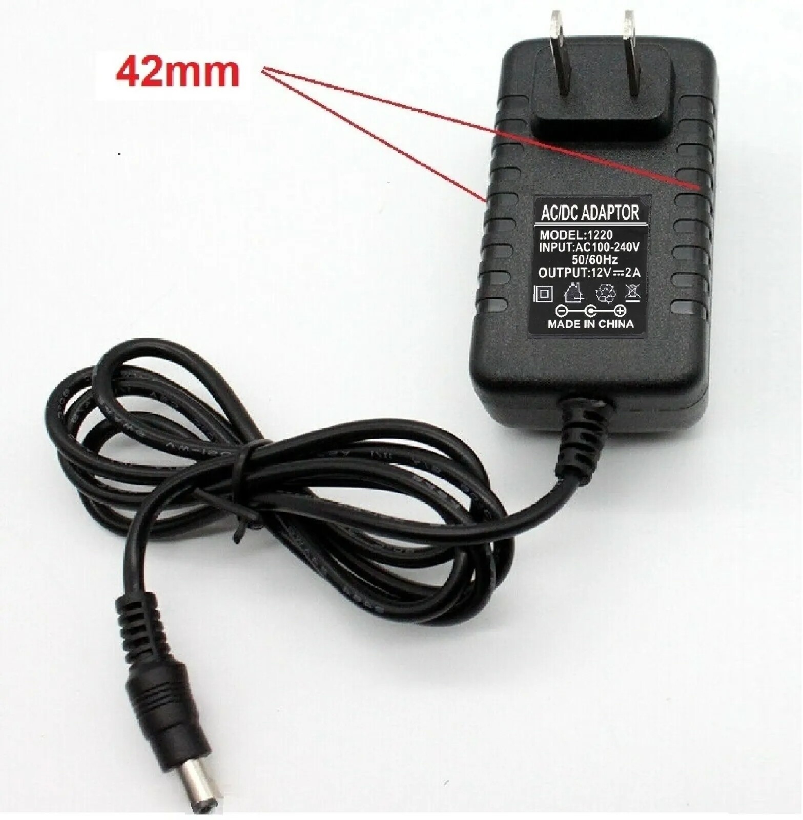 100-240V AC to DC 12V 2A Power Supply Adapter Heavy-Duty LED Light Strip 24W SMD