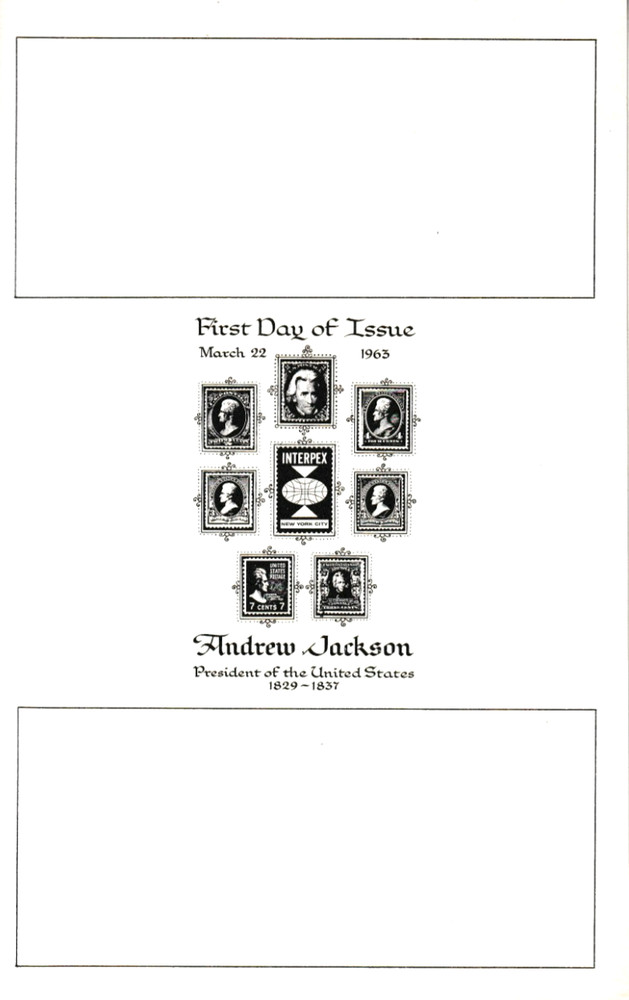 INTERPEX FD Ceremony Program #1209 S1-O Andrew Jackson Regular Issue 1963