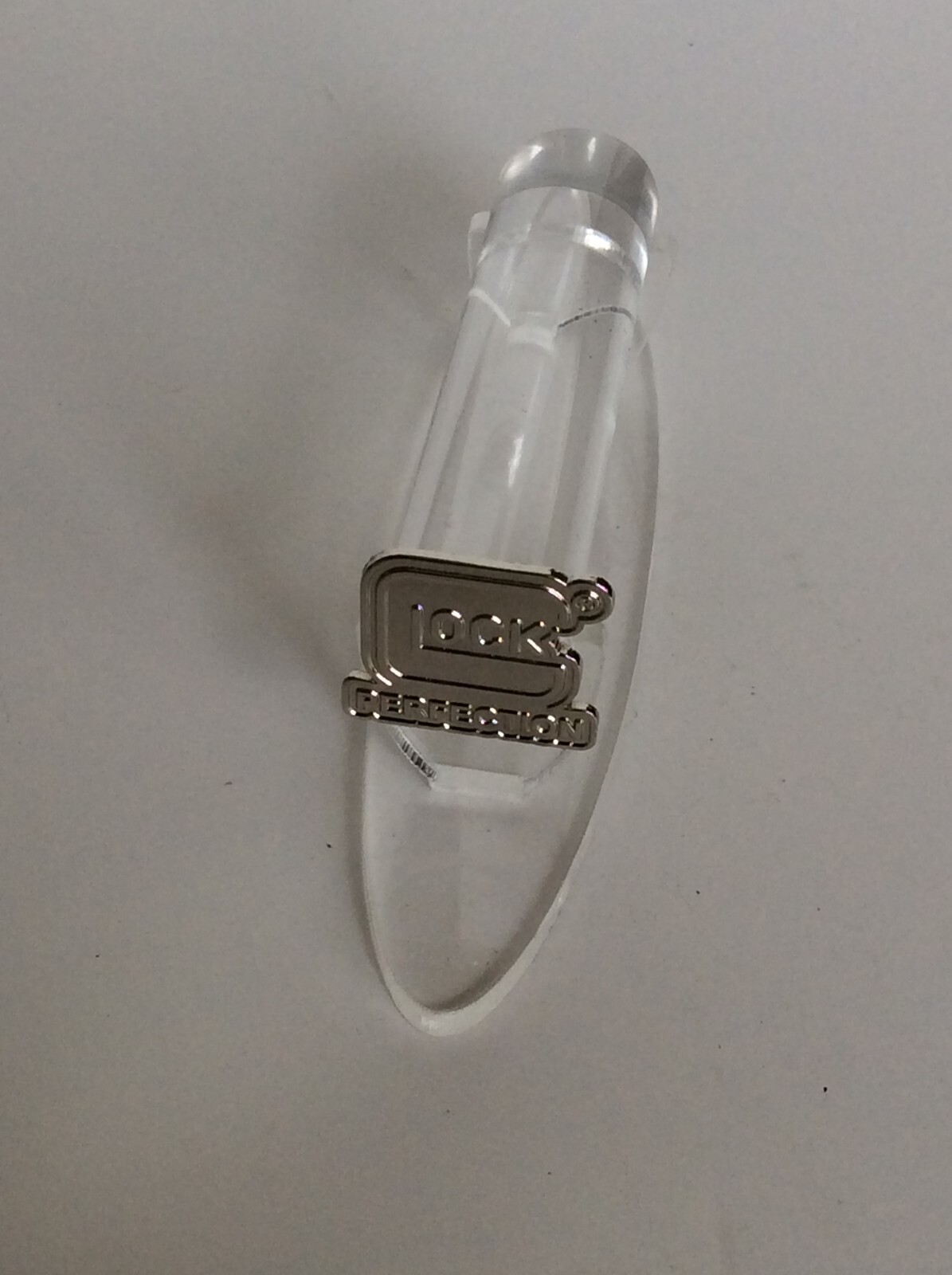 Handgun Firearm Gun Safe Shelf Display Rod - GLOCK Chrome 7/8" by 1" Topper