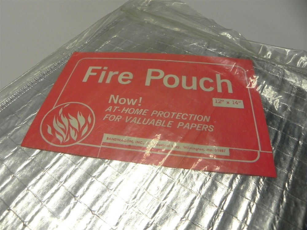 *NEW* FIRE POUCH DOCUMENT PROTECTOR FIREPROOF BAG 12"x14"