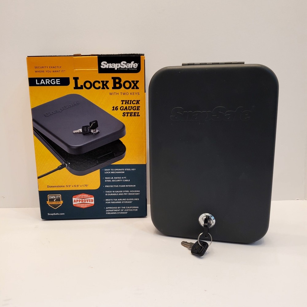 SnapSafe Large Lock Box NIB Handgun Firearm Storage