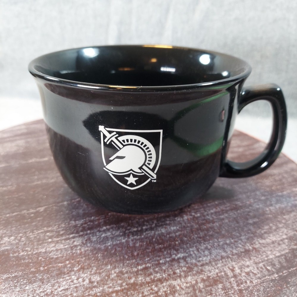 Army Black Knights Ceramic Coffee Mug  Soup Bowl With Logo Black