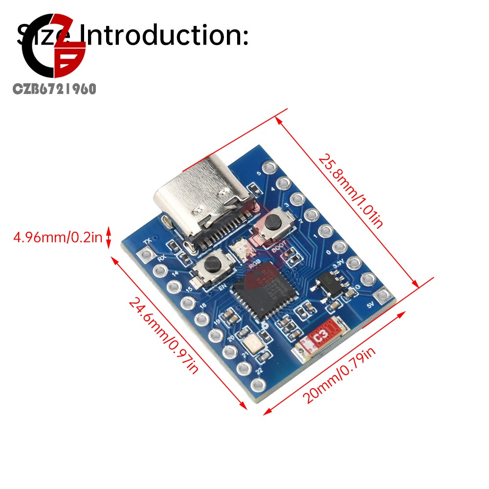 1-10PCS ESP32-C6 TINY Mini Development Board ESP32-C6FH4 WIFI Bluetooth Module