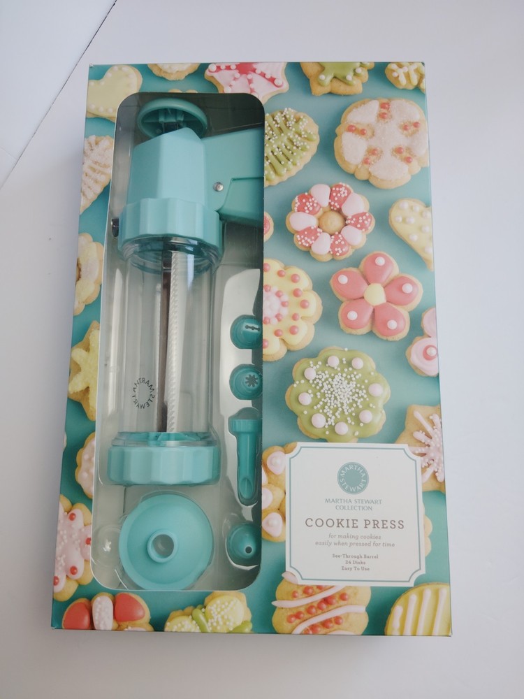 Martha Stewart collection cookie press 24 discs 8 Decorating Tips NIB