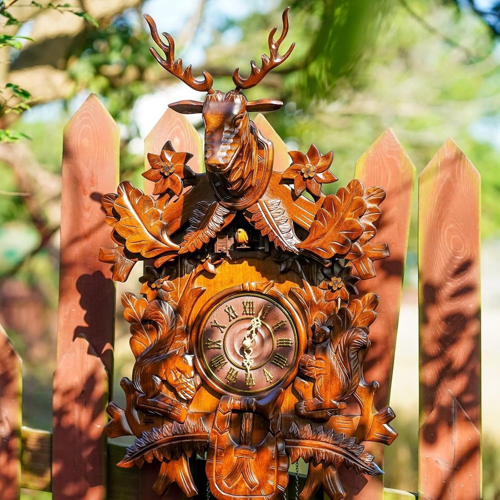 Handcrafted Cuckoo Clock Ninefish Cuckoo Clock Hunter Version