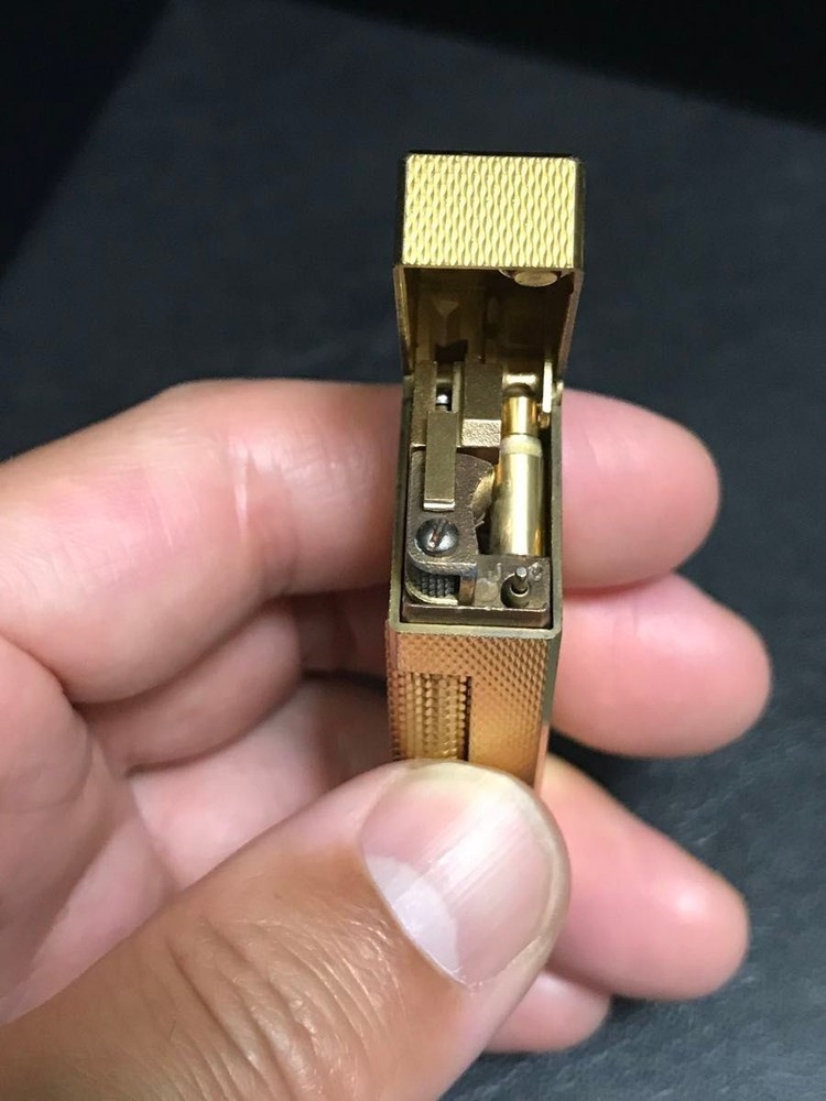 Overhauled Dunhill Rollagas lighter Gold without box