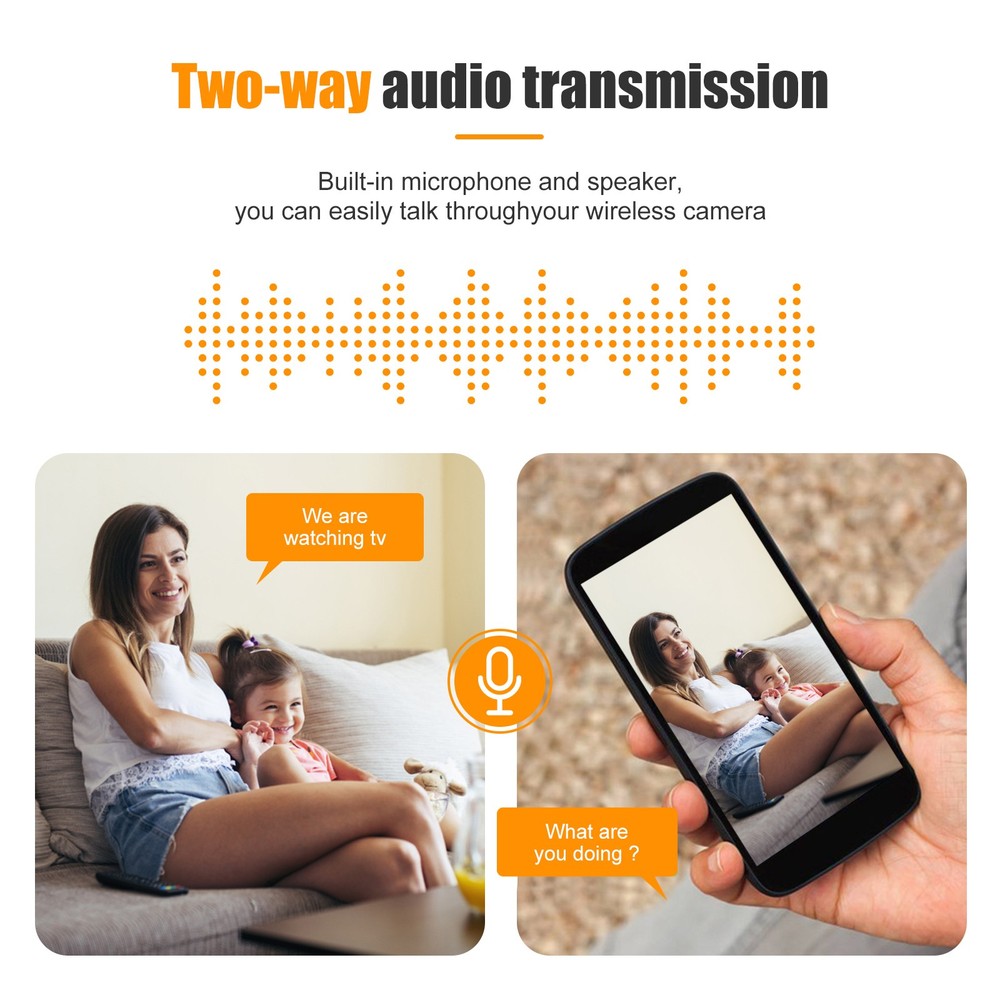 1080P HD Wireless E27 Bulb WiFi IP Camera Smart Security Camera 360° Panoramic