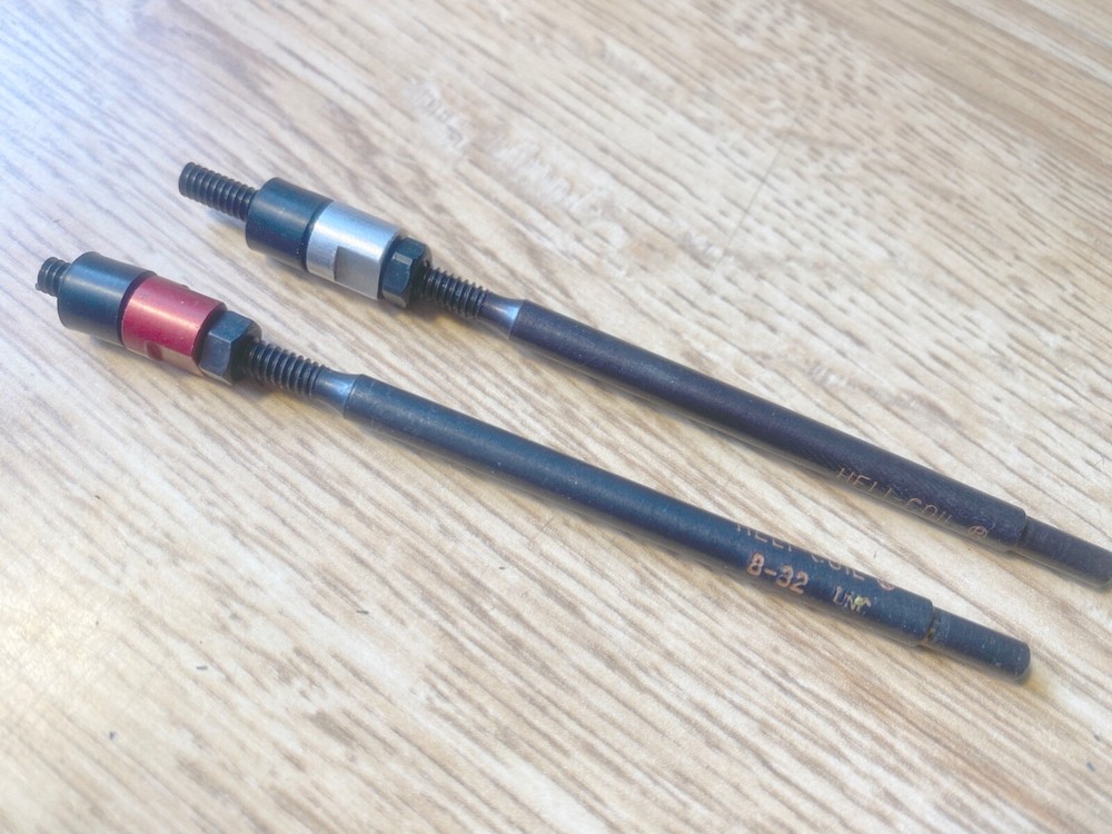 One 8-32 Heli-Coil Threaded Mandrel
