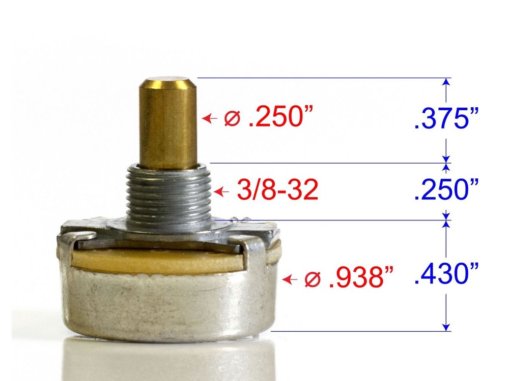 CTS Pot, 1M Audio, Solid Shaft